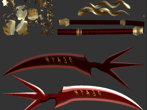 Female Scythe Demon - 3D game ready character 3D Модель