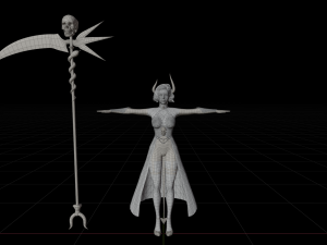 Female Scythe Demon - 3D game ready character 3D Модель