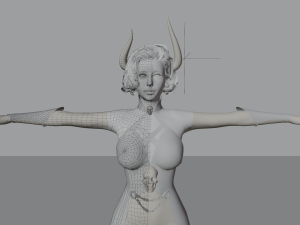 Female Scythe Demon - 3D game ready character 3D Модель