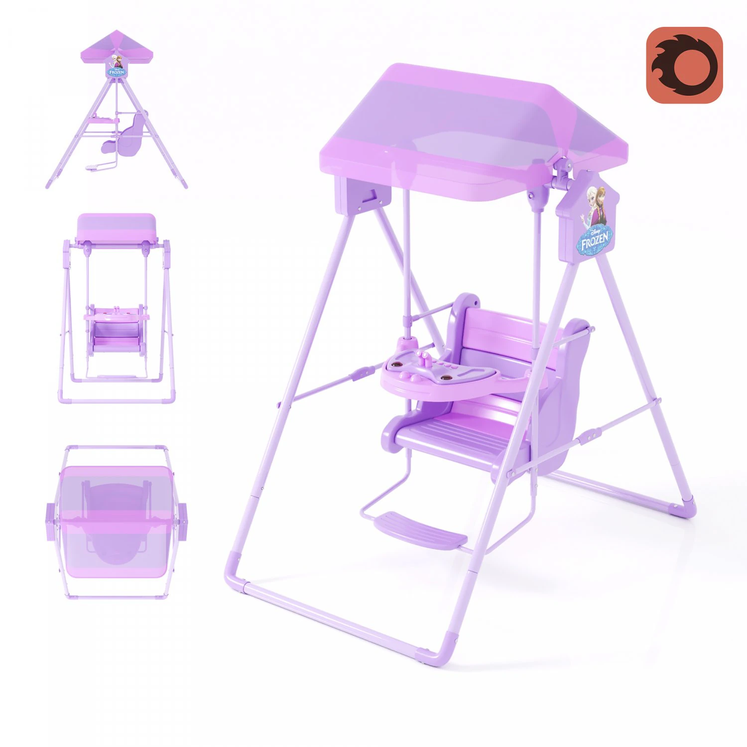 Childrens swing 3D Model .c4d .max .obj .3ds .fbx .stl .blend 