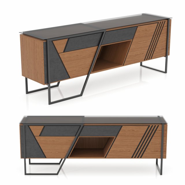 Modern TV Table 3D Model .c4d .max .obj .3ds .fbx .stl .blend 