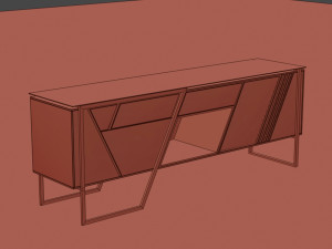 Modern TV Table 3D Model