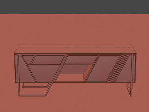 Modern TV Table 3D Model