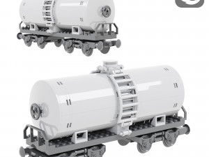 Train Sisterna Lego 3D Model