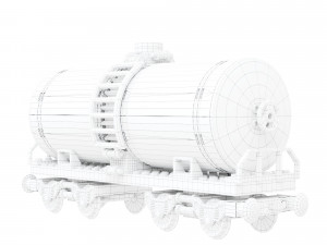 Train Sisterna Lego 3D Model