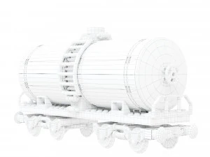 Train Sisterna Lego 3D Model