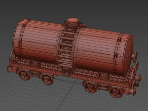 Train Sisterna Lego 3D Model