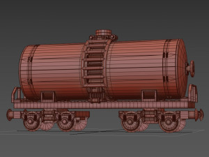Train Sisterna Lego 3D Model