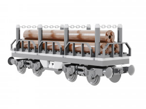 Train Lego Cargo Tree Model 3D