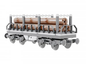 Train Lego Cargo Tree 3D Model