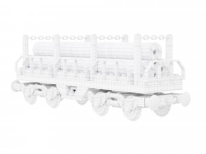 Train Lego Cargo Tree Model 3D