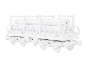 Train Lego Cargo Tree 3D Model