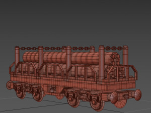 Train Lego Cargo Tree Model 3D