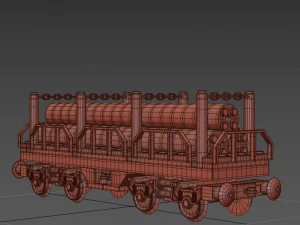 Train Lego Cargo Tree 3D Model