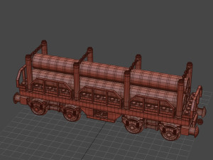 Train Lego Cargo Tree Model 3D