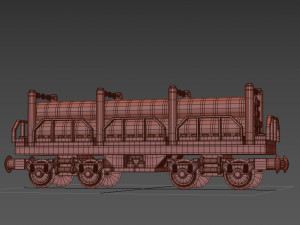 Train Lego Cargo Tree Model 3D