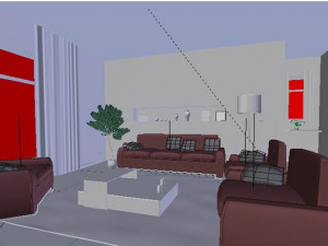 living room model Modelo 3D