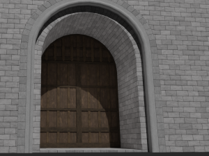 modular castle walls - 17 pieces with 1 trim sheet texture low-poly 3D Model