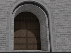 modular castle walls - 17 pieces with 1 trim sheet texture low-poly 3D Model