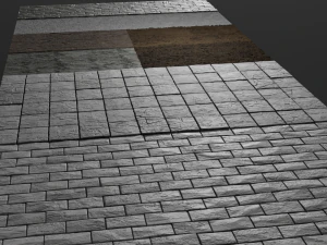 modular castle walls - 17 pieces with 1 trim sheet texture low-poly 3D Model