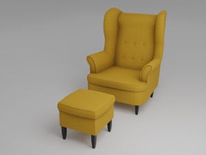 fabric sofa chair set with 13 color variations Modelo 3D