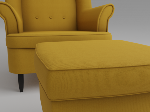 fabric sofa chair set with 13 color variations Model 3D