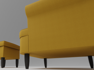 fabric sofa chair set with 13 color variations Model 3D