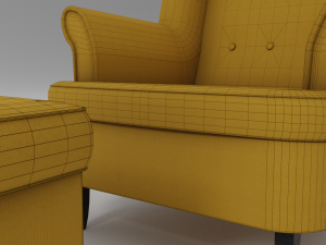 fabric sofa chair set with 13 color variations Model 3D