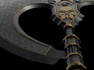 slavic viking great fantasy axe Model 3D