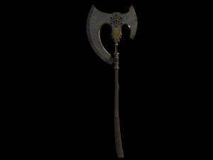 slavic viking great fantasy axe Model 3D