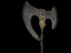 slavic viking great fantasy axe Model 3D