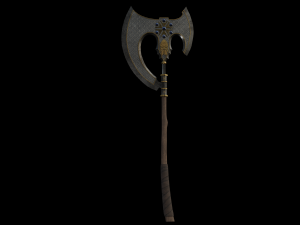 slavic viking great fantasy axe Model 3D