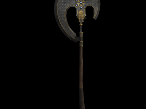 slavic viking great fantasy axe Model 3D