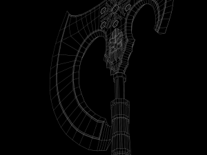 slavic viking great fantasy axe Model 3D