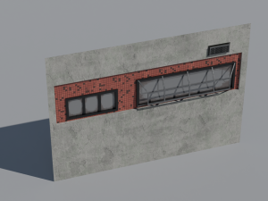 scifi cyberpunk building and props modular set Model 3D