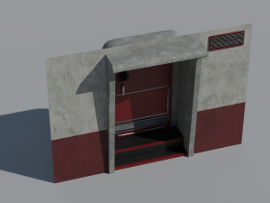 scifi cyberpunk building and props modular set Model 3D