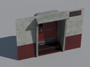 scifi cyberpunk building and props modular set 3D Model