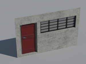 scifi cyberpunk building and props modular set Model 3D