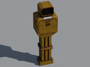 scifi cyberpunk building and props modular set 3D Model