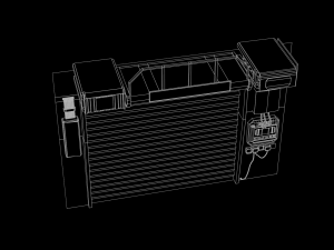 scifi cyberpunk building and props modular set Model 3D