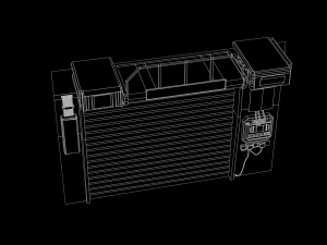 scifi cyberpunk building and props modular set 3D Model