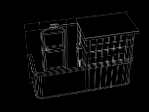scifi cyberpunk building and props modular set Model 3D