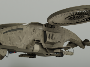 Twincopter with 3 different color variations Low-poly 3D Model