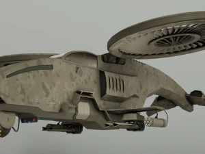 Twincopter with 3 different color variations Low-poly 3D Model