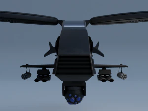 Twincopter with 3 different color variations Low-poly 3D Model