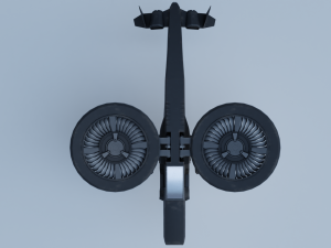 Twincopter with 3 different color variations Low-poly 3D Model