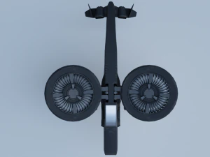 Twincopter with 3 different color variations Low-poly 3D Model