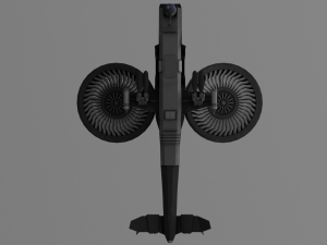 Twincopter with 3 different color variations Low-poly 3D Model