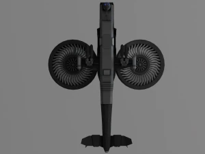 Twincopter with 3 different color variations Low-poly 3D Model