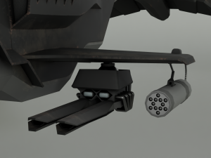 Twincopter with 3 different color variations Low-poly 3D Model